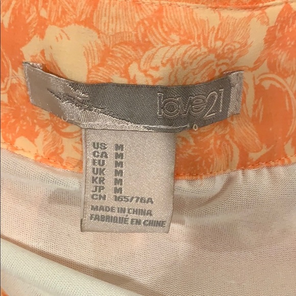 Coral / Peach / Orange sheer maxi skirt - Picture 4 of 4